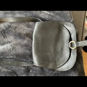Black leather purse